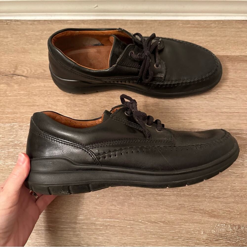 Ecco Fusion Moc Toe Casual Walking Shoe Black Leather 8